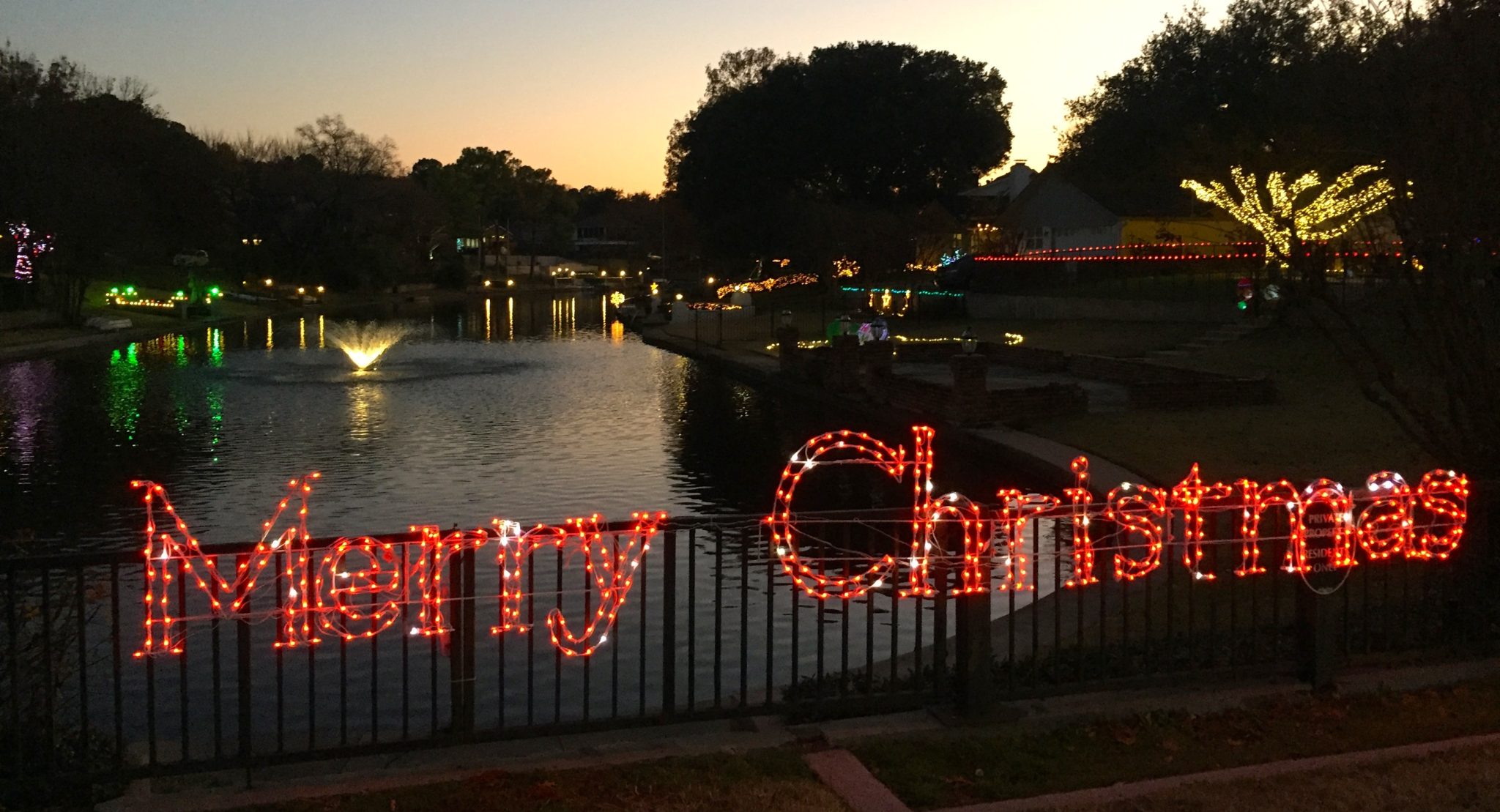 Christmas Lights Lake Interlochen